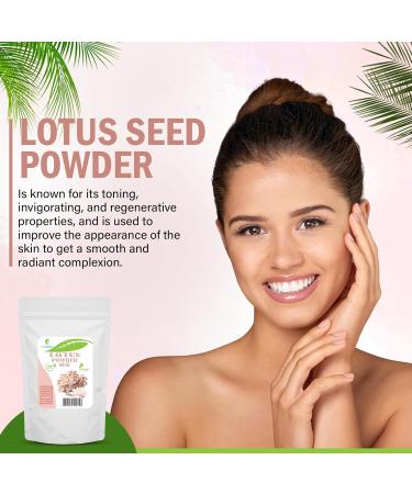 100% Natural Lotus Seed Powder (Nelumbo nucifera) - Improves Skin Appearance Anti-Aging Regenerating Suitable for All Skin Types - 100g - Buy Online on GoSupps.com