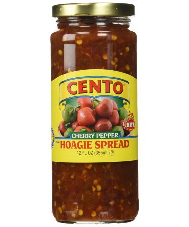Cento Diced Hot Cherry Pepper (Hot) Hoagie Spread - 12 Fl Oz (Pack of 2)