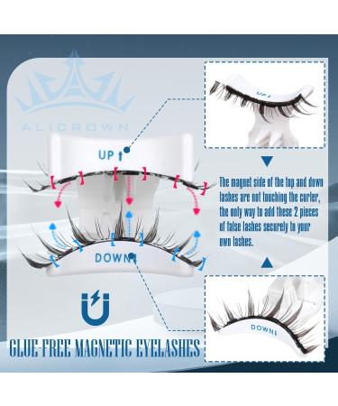 Magnetic Eyelashes Cat Eye Wispy Lashes Magnetic False Eyelashes with Applicator No Glue Needed Natural Strip Lashes Durable 1 Pair Magnetic Lashes - Buy Online on GoSupps.com