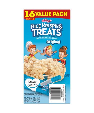 Rice Krispies Treats Marshmallow Snack Bars Value Pack - Original 12.4oz Box (16 Bars) - Buy Online on GoSupps.com