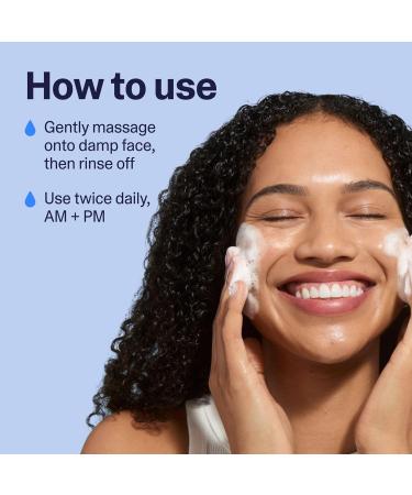 Curology Hydro+ Foaming Gel Facial Cleanser Gentle Face Wash Hydrating Non-Stripping Sensitive Skin Care Fragrance Free 5 fl oz - Buy Online on GoSupps.com