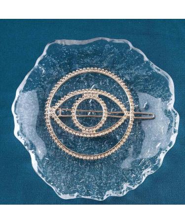 Yheakne Vintage Evil Eye Hair Clip - Geometric Gold Hair Barrette Pin for Women and Girls - Buy Online on GoSupps.com