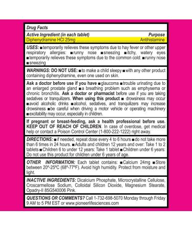 GenCare Antihistamine Diphenhydramine HCl 25mg (1000 Tablets) - Bulk Savings | Relief for Allergies - Itchy Eyes, Sneezing, Runny Nose | Compare to Benadryl - 1000 Count - Buy Online on GoSupps.com