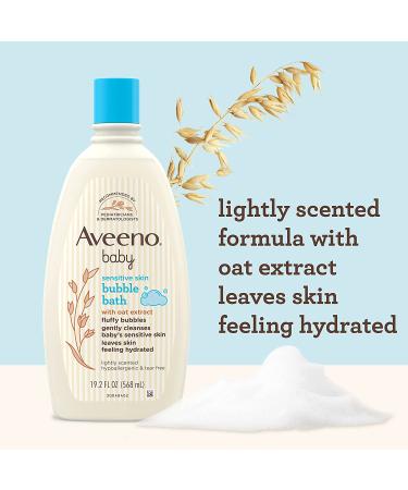 Aveeno Baby Sensitive Skin Bubble Bath with Oat Extract - 19.2 fl. Oz | Hydrating & Tear-Free Formula for Hypoallergenic Cleanse - Buy Online on GoSupps.com