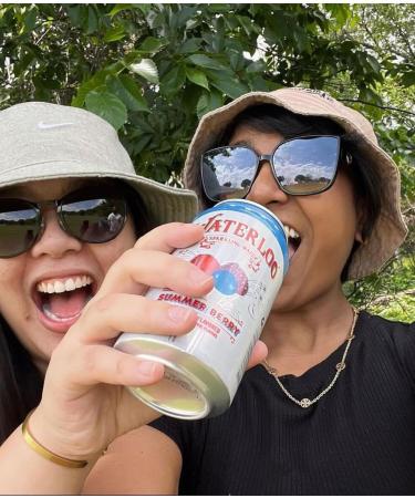 Waterloo Sparkling Water - Summer Berry Flavor (12 Oz Cans Pack of 12) | Zero Calories Sugar-Free & Naturally Flavored - International Shipping Available - Buy Online on GoSupps.com