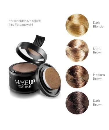 Medium Brown Hair Base Powder (4G) - Fast & Invisible Gray Concealer - Waterproof Hair Powder for Hair Sealing - Buy Online on GoSupps.com