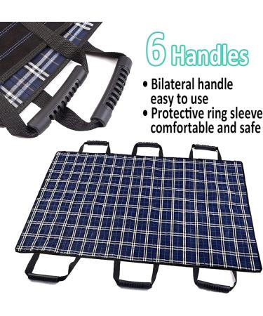 Positioning Bed Pad with Handles Slide Sheet Elderly Medical Lift Equipment Bariatric Handicap Lift Commode Sling Medical Transfer Belt with Four Point Support Full Body Sling blue - Buy Online on GoSupps.com