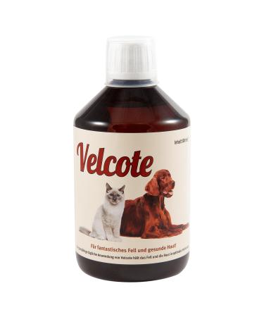 GRAU The Original Velcote Cold Pressed Oil Containing Important Omega 3 & 6 Fatty Acids To Aid Coat Change, Pack of 1 (1 x 500 ml), Food Supplement For Dogs & Cats