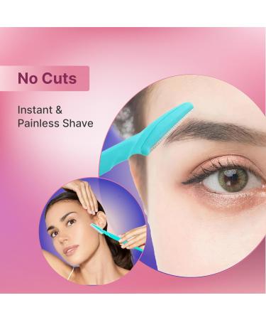 Eyebrow Razor with Precision Cover - 3 ct Dermaplane & Face Razors for Women's Eyebrow Shaping & Peach Fuzz Removal - Buy Online on GoSupps.com