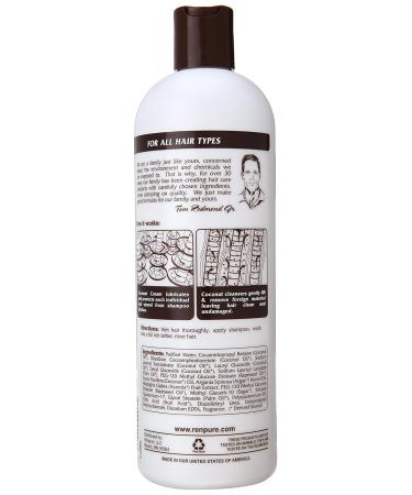 Renpure Originals Coconut Cream Hair Nourishing Shampoo - 16 Oz | Hydrating & Sulfate-Free Formula for All Hair Types | Shop Internationally - Buy Online on GoSupps.com