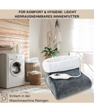 Grafner 100W Electric Foot Warmers - 3 Temperature Levels Washable Teddy Feet Automatic Switch-Off - Say Goodbye to Cold Feet! - Buy Online on GoSupps.com