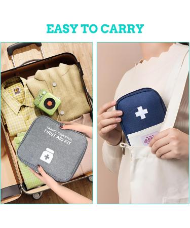 5-Pack Waterproof Medication Bags - Large Capacity Emergency Medicine Storage for Travel & Home - First Aid Pocket Gray - Buy Online on GoSupps.com