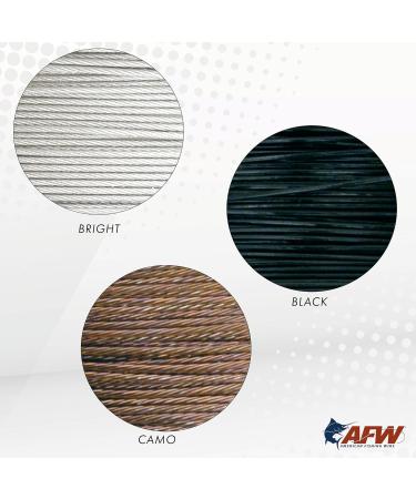 American Fishing Wire Surflon Nylon Coated Stainless Steel Leader Wire - 1x7 4.5 kg to 113.4 kg Test Available in Bright Black Camo - 9.1m 30.5m 91.4m 100ft - Premium Fishing Line for Saltwater - Buy Online on GoSupps.com