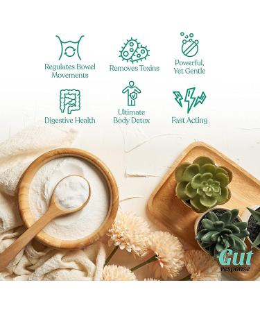 Gut Response CleanSweep Capsules - Natural Psyllium Seed Husk Fiber Supplement for Healthy Bowel Movements - 90 Capsules - Buy Online on GoSupps.com
