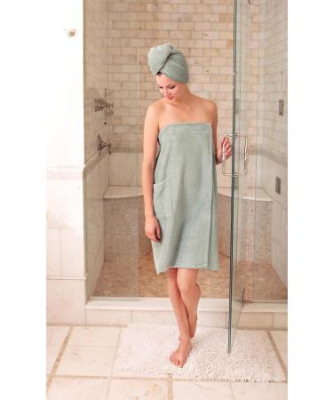 Women's Bamboo Towel Set - Hair Drying Towels & Cotton Hair Wraps - One Size Barely Pink/Rose Red - 2 Pack - Buy Online on GoSupps.com