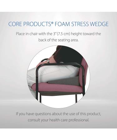 Core Products Foam Stress Wedge - Gray | Ergonomic Support Pillow for Back Pain Relief - Buy Online on GoSupps.com