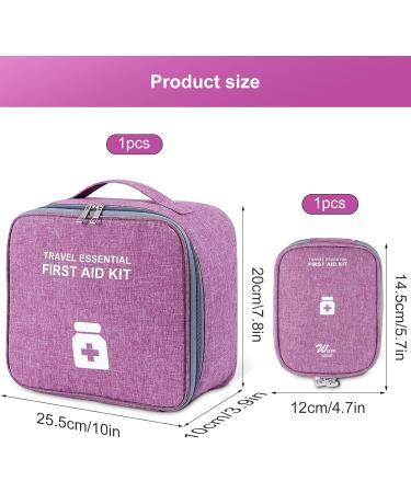 Keraneet 2-Piece Medication Bag Set | Trunab Medical Emergency Pocket Bags for Home Office & Outdoor Use - Lila - Buy Online on GoSupps.com