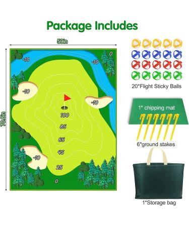 XANGNIER Golf Chipping Game Set with 20 Stick Golf Balls - Giant Size for Adults & Family Indoor/Outdoor Fun | Includes Chipping Mat | Sport & Outdoor Play Toy - Buy Online on GoSupps.com