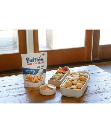 Rise Buddy Puffies - Vegan Plant-based Gluten-free Snack | Baked, Low Cholesterol & GMO-free | On-the-Go Healthy Option - 3 Packs x 2.12 oz (Sea Salt) - Buy Online on GoSupps.com