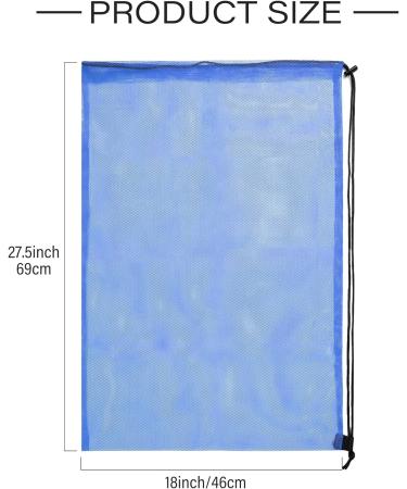 AceAcr 18x27 Mesh Gear Bag - Diving Backpack Drawstring Net Bag | Snorkel Equipment, Gym, Beach, Sports Balls, Laundry | Orange, Blue, Black - Buy Online on GoSupps.com