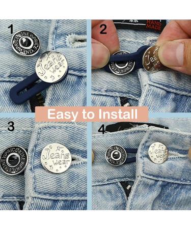 Waist Extender Button for Trousers 10pcs - Adjustable Trouser Waistband Extenders for Men, Women, and Pregnant Trousers - Ideal for Pants, Shorts, Jeans, Skirts - Buy Online on GoSupps.com