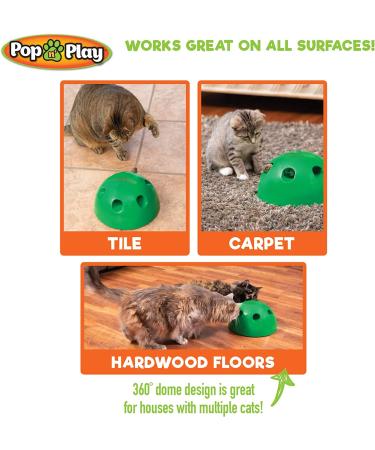 Pop N Play Interactive Motion Cat Toy | Electronic Smart Feather & Mouse Teaser | Cat Mouse Squeak Sound | Auto Shut Off | Best Cat Toy Ever! - Buy Online on GoSupps.com