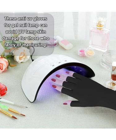 4Pcs UV Gloves for Gel Nails UV Protection Gloves for Girls Women Manicurist Beauty Enthusiast to Protect Hands From High Power Nail Lamps for Manicures Dryer of Home and Beauty Salon - Buy Online on GoSupps.com