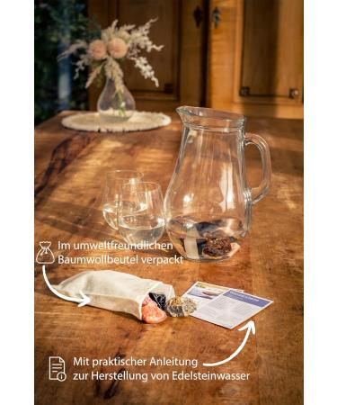 Premium Water Stones Mixture | 10 Natural Gemstones for Healthy Water | Cotton Bag Included | Source of Life Plus - Buy Online on GoSupps.com