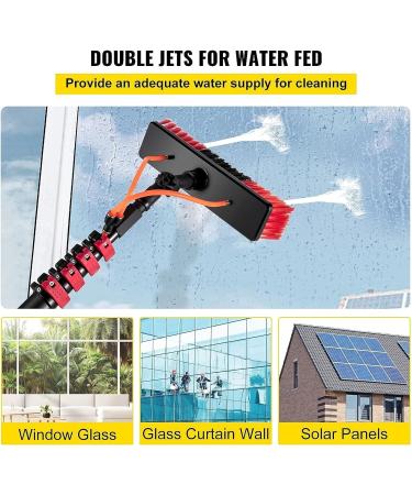 Water Fed Pole Kit Water Fed Brush W/Squeegee 3-in-1 Aluminum Outdoor Window Cleaner W/ 20M Hose Cleaning Tool for Window Glass 30Cm 9M - Buy Online on GoSupps.com