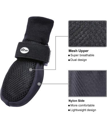 Hipaw Breathable Dog Boots Large - Nonslip Paw Protector for Hardwood Floors | Black | 2.55 insole width - Buy Online on GoSupps.com