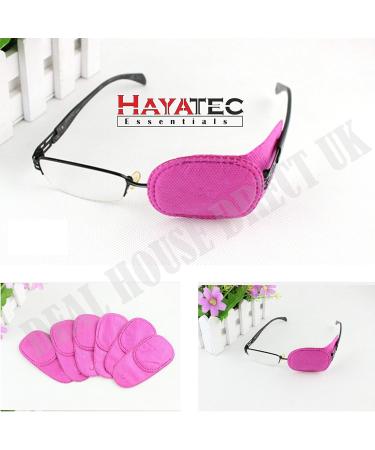 12 pcs Occlusion Eye Patch Cover for Children Glasses - Lazy Eye Amblyopia one Eye Disorder Children Spectacle 110mm x 55mm (Pink) 6 Pairs Hayatec - Buy Online on GoSupps.com