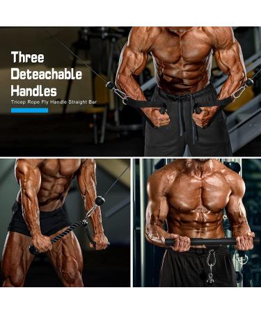 Weight Cable Pulley System Gym  SERTT Upgraded Cable Pulley Attachments for Gym LAT Pull Down  Biceps Curl  Tricep  Arm Workouts - Weight Pulley System Home Gym Add On Equipment - Buy Online on GoSupps.com