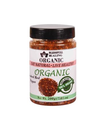 Blessfull Healing Organic Crushed Red Pepper 200 Gram Airtight Container (Packing May Vary) 200 Gram 7.05 oz