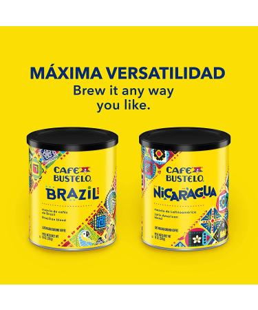 Cafe Bustelo Brazilian Blend Ground Coffee - 10 oz | Rich Flavor & Aroma - Buy Online on GoSupps.com