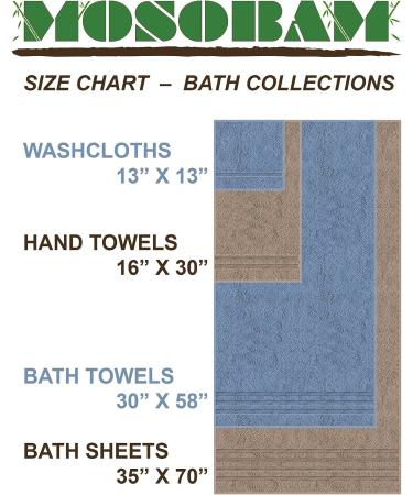 Set of 12 White Bamboo Viscose-Cotton Washcloths 13X13 - 700 GSM Hotel Luxury Turkish Baby Bath Towel Set - Buy Online on GoSupps.com