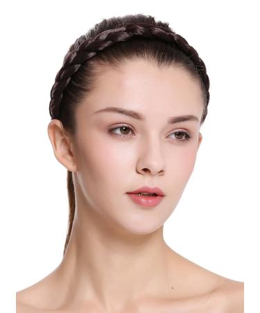Buy WIG ME UP CXT-005-006 Braided Hairband Headband - Clip-In 2cm Wide Brown Braid for Traditional Costumes | International Shipping Available - Buy Online on GoSupps.com
