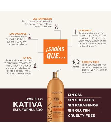 Kativa Argan Oil Shampoo 1000ml - Nourishing Sulfate-Free Hair Care | Buy Internationally Online - Buy Online on GoSupps.com