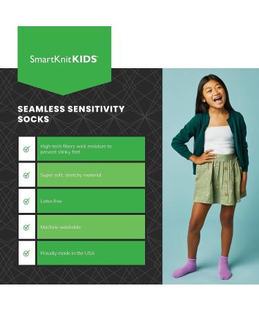 SmartKnitKIDS Seamless Sensory-Friendly Socks - 3 Pack Medium White - Buy Online on GoSupps.com