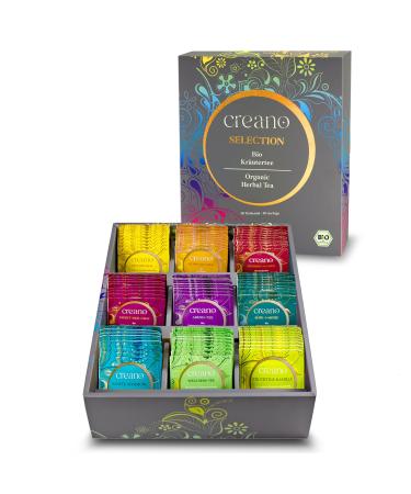 Creano organic herbal tea gift set "Organic Herbal Tea" - 90 organic tea bags in 9 different varieties - 180g - novelty 2023* 90s gift set