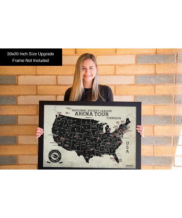 Geojango Hockey Arena Map Poster - 24Wx16H - Buy Online on GoSupps.com
