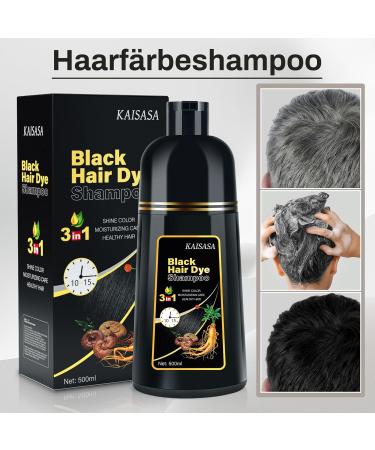 Evil Black Hair Dye Shampoo 3 in 1 Hair Color Shampoo for WomenMen for Gray Coverage for Instant Herbal Natural Hair Dye - Buy Online on GoSupps.com