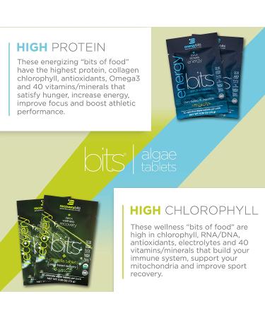 ENERGYbits Spirulina and RECOVERYbits Chlorella Tablets - Pack of 4 Single Servings (7500mg per Serving  2 Servings of Each Brand) - Keto  Vegan  Superfood - Buy Online on GoSupps.com