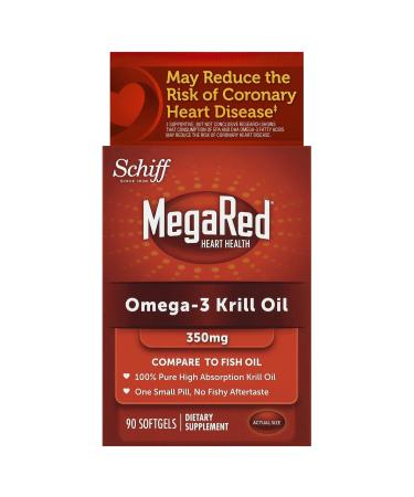 MegaRed Omega 3 Krill Oil 300mg Supplement, 90 Count (Pack of 3 (90 ct ea)) by Megared