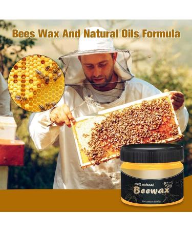 Wood Seasoning Beewax 2Pcs Guitar Mahogany Wax Multipurpose Natural Beeswax Wood Furniture Cleaner and Polish with 2 Rags - Buy Online on GoSupps.com