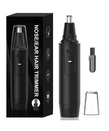 Nose Hair Trimmer 2022 Professional Nose Trimmer for Men and Women Nose Clipper, IPX7 Waterproof Dual Edge Blades for Easy Cleansing (Battery Powered) Black