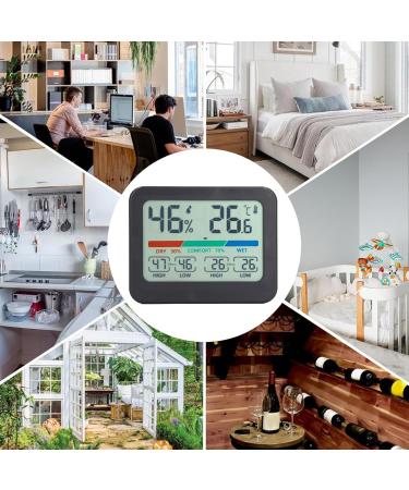 GLOMORA Digital Hygrometer & Thermometer | LCD Temperature & Humidity Monitor with Magnetic Back - Accurate Indoor & Outdoor Readings - Buy Online on GoSupps.com