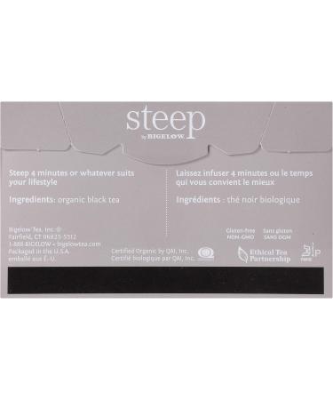 steep by Bigelow Organic English Breakfast Tea 20 Count (Pack of 6) Caffeinated Black Tea 120 Tea Bags Total - Buy Online on GoSupps.com