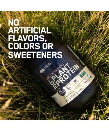 ON Gold Standard 100% Plant Protein | Vegan Protein Powder | 24g Protein 9 Essential Amino Acids Sugar Free | Gluten Free No Artificial Colours Flavours or Sweeteners | 1.63LB 20 Servings (Vanilla) - Buy Online on GoSupps.com