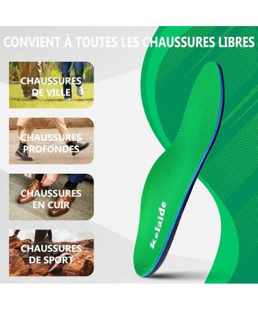 Plantar Fasciitis Arch Support Insoles for Men and Women - Orthotic Inserts for Flat Feet, Foot and Heel Pain - Comfort Shoes - Green UK-6 - Buy Online on GoSupps.com