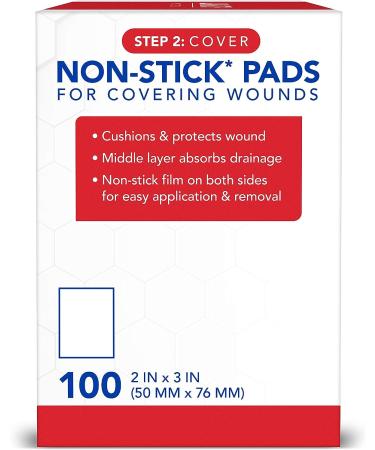 All Health Non Stick Pads 2x3 Inch - 100 Count (Pack of 1) | Cover Wounds & Prevent Infection - Buy Online on GoSupps.com
